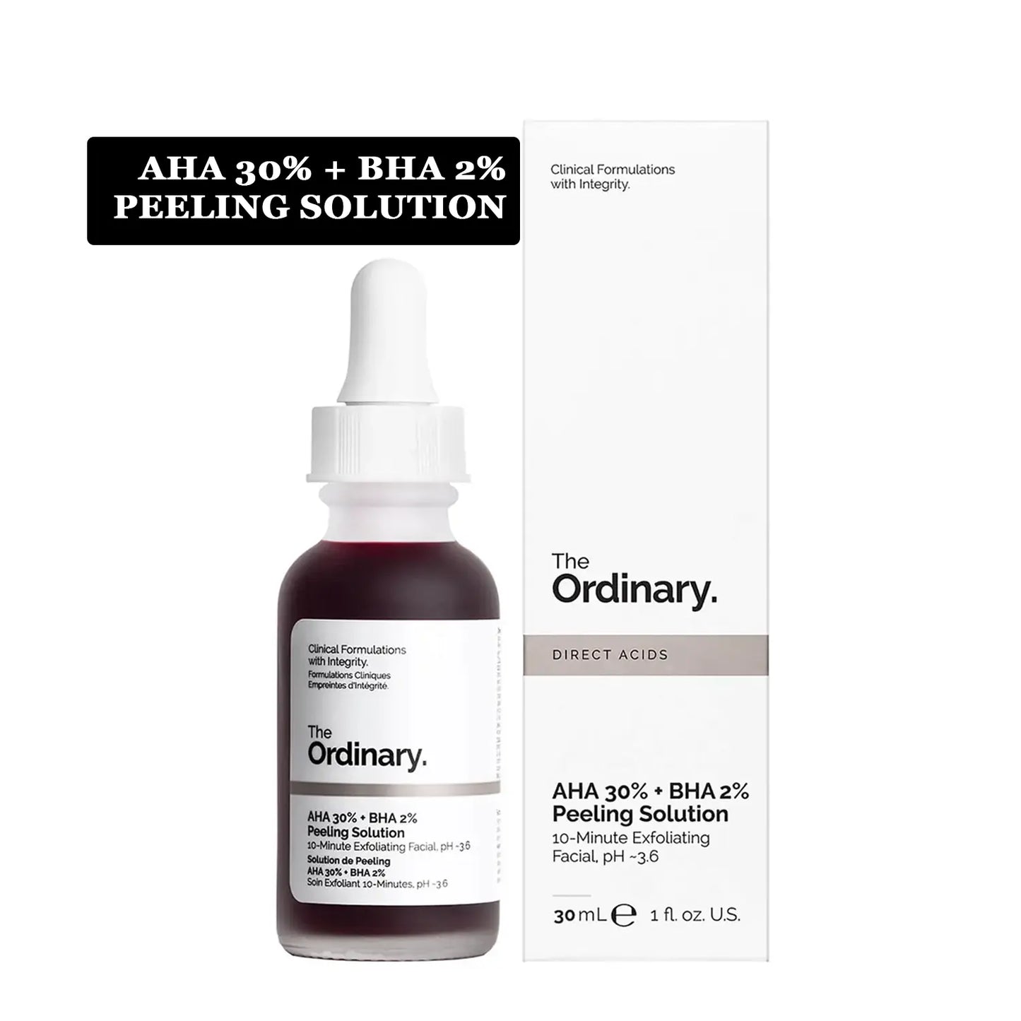 Niacinamide 10% Zinc 1% + Peeling Solution AHA 30% BHA 2%  Combo